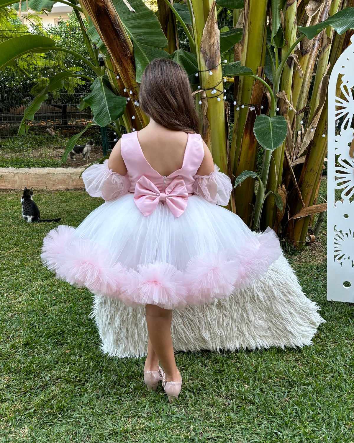 Barbie Temalı Kız Çocuk Abiye - Bebek Doğum Günü Elbisesi - ipeqakids – kız çocuk elbisesi