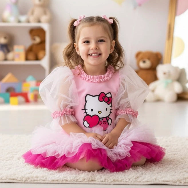 Hello Kitty Kız Çocuk Elbisesi - ipeqakids – kız çocuk elbisesi