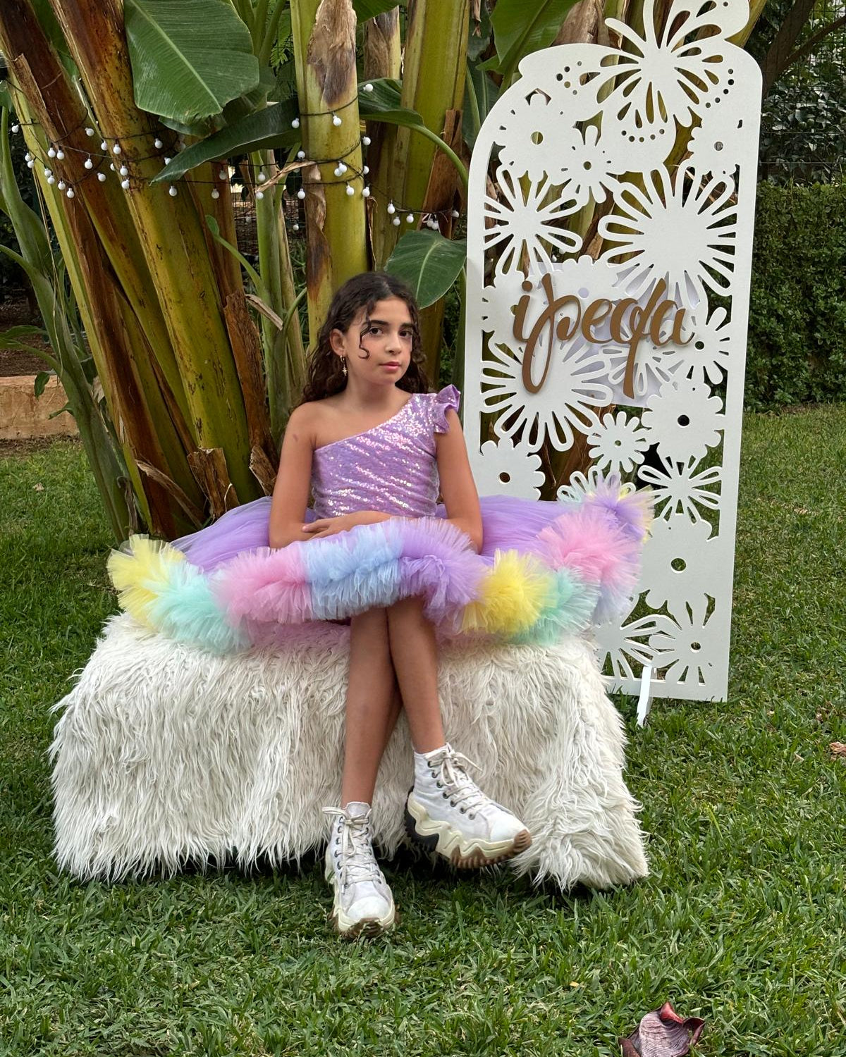 Renkli Unicorn Kız Çocuk Abiye - Bebek Doğum Günü Elbisesi - ipeqakids – kız çocuk elbisesi