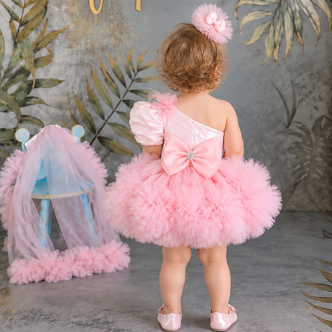Pudra Beyaz Bebek ve Çocuk Çocuk Abiye - ipeqakids