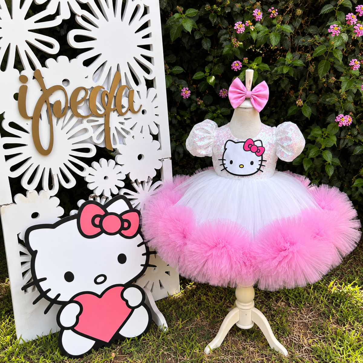 Pembe Hello Kitty Kız Çocuk Abiye