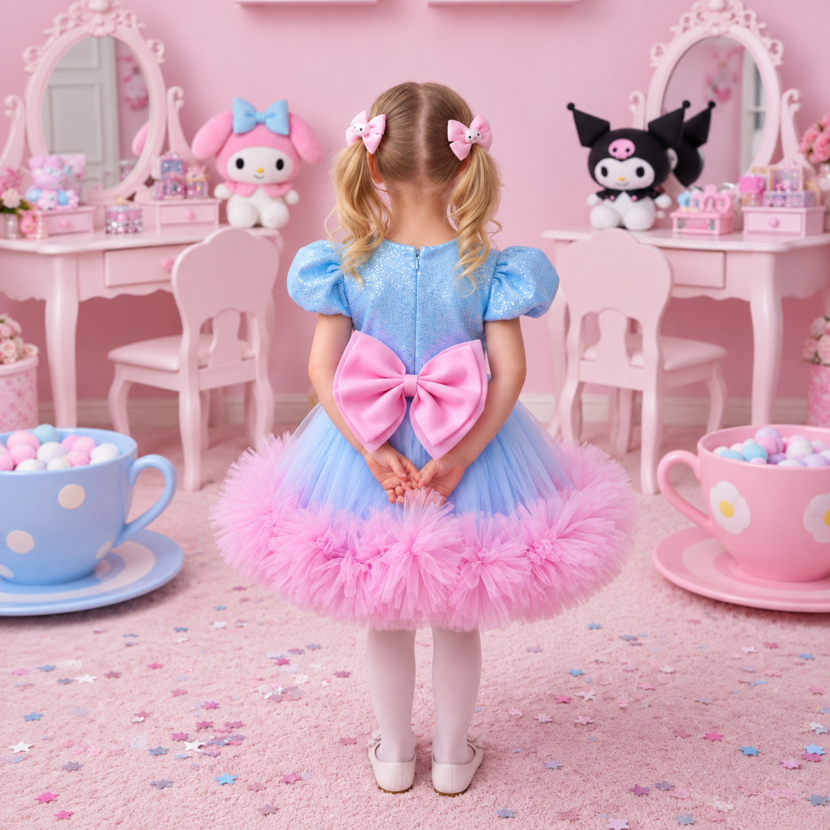My Melody Kız Çocuk Abiye — arkadan görünüm
