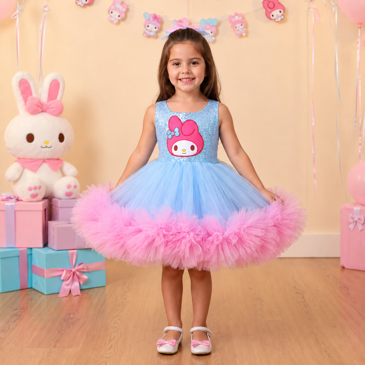 My Melody Kız Çocuk Abiye Kolsuz