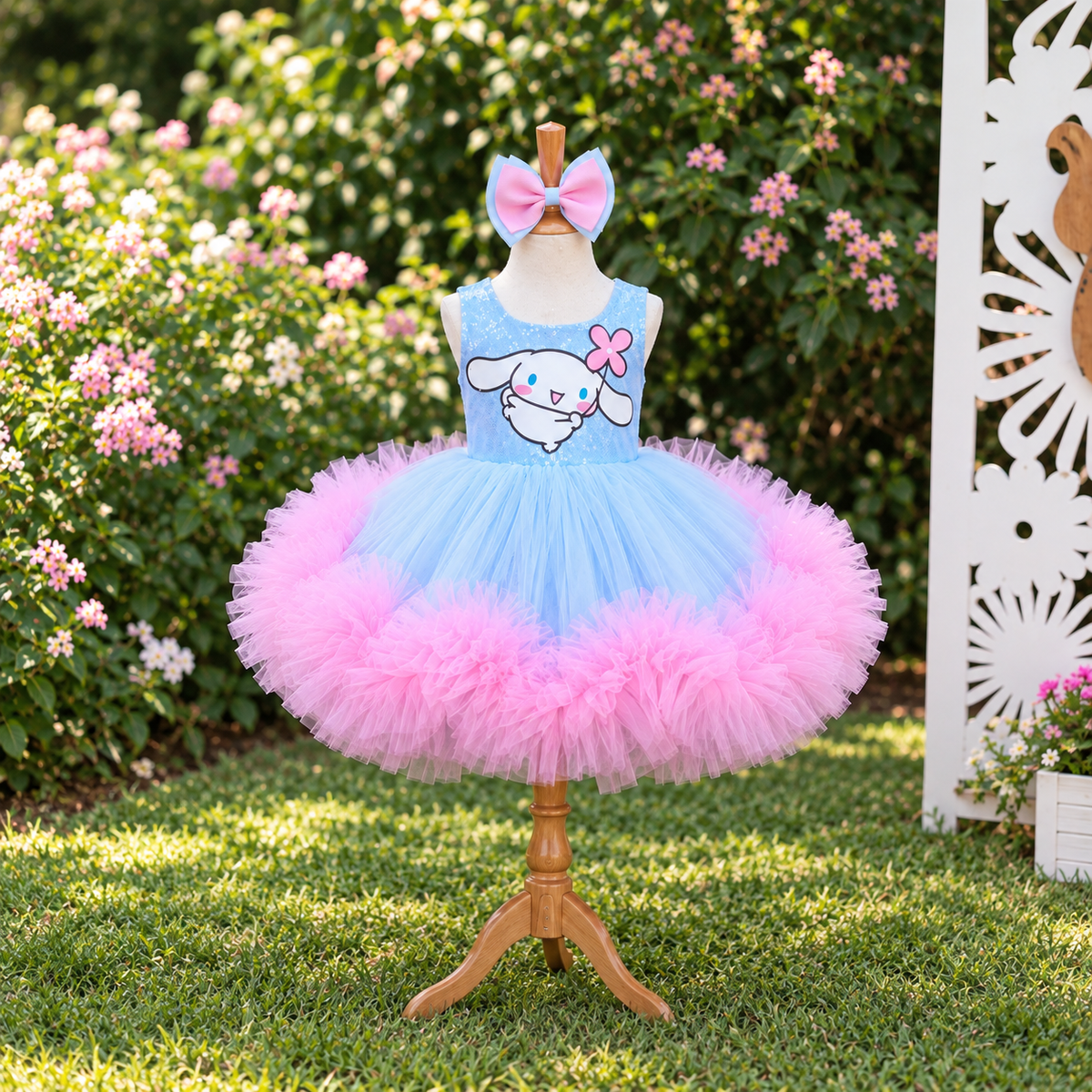 Cinnamoroll Kız Çocuk Abiye Kolsuz
