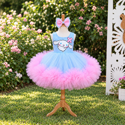 Cinnamoroll Kız Çocuk Abiye Kolsuz