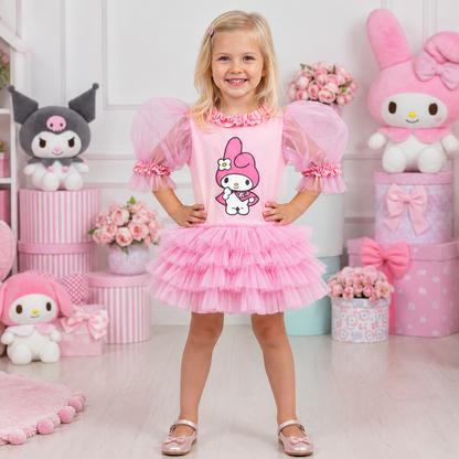 My Melody Baskılı Kız Çocuk Elbisesi