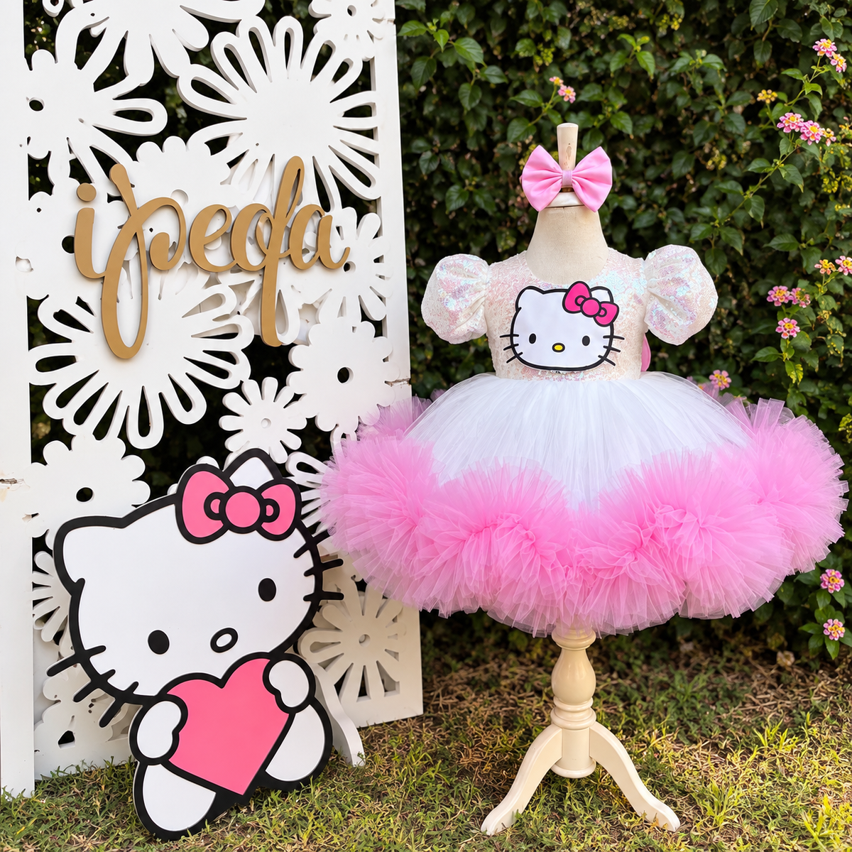 Pembe Hello Kitty Kız Çocuk Abiye