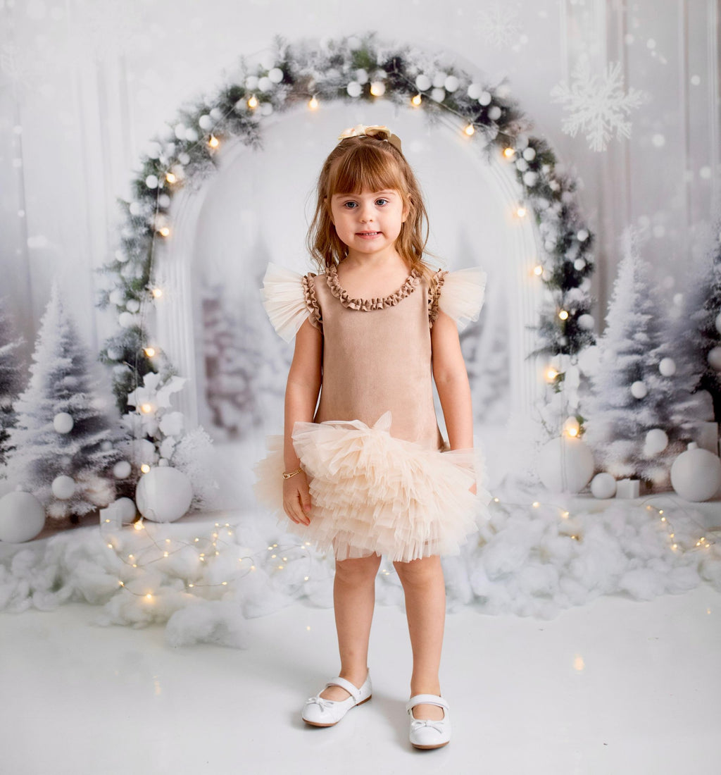 Süet Kız Çocuk Elbisesi - ipeqakids