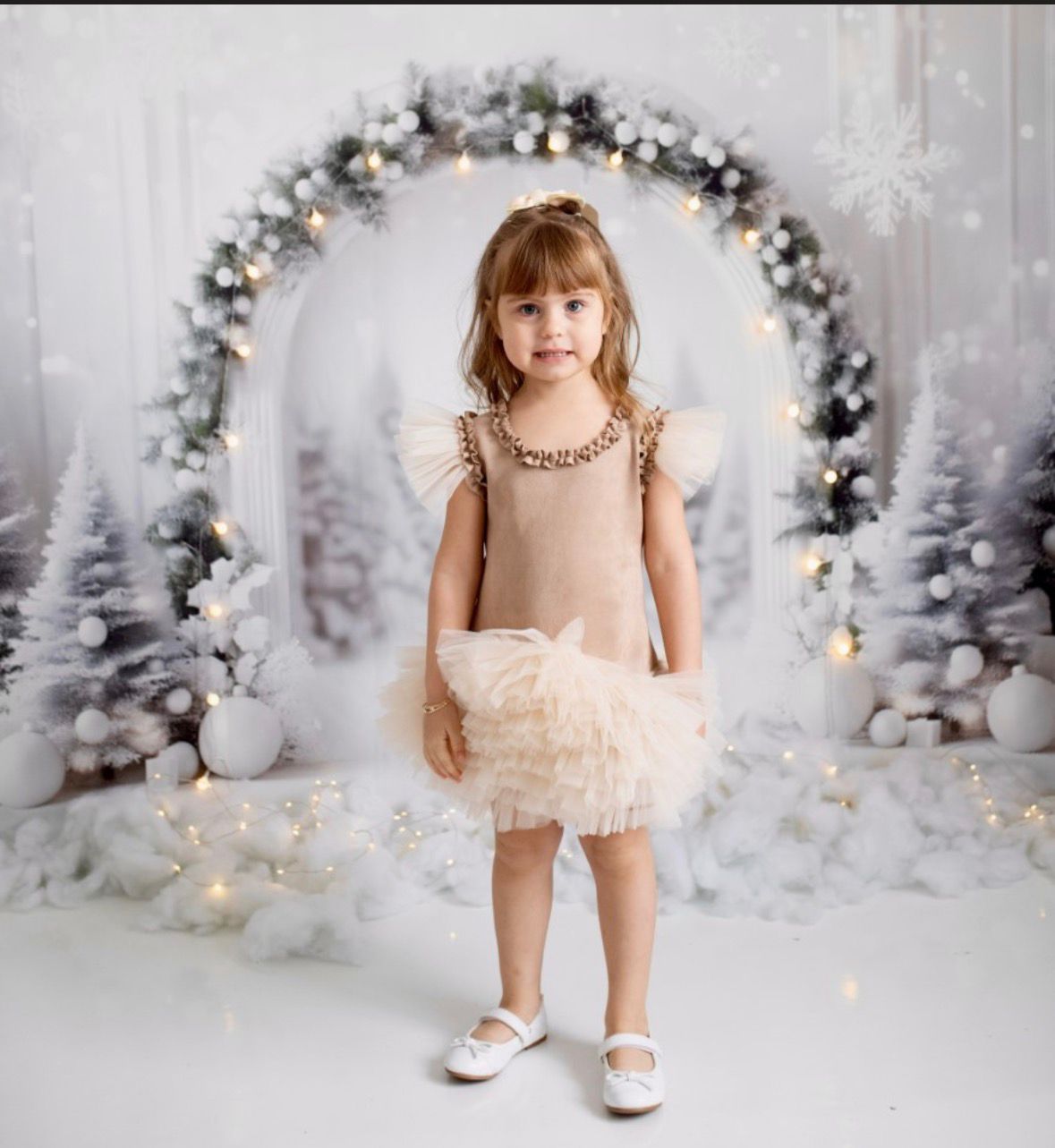 Süet Tütülü Kız Çocuk Elbisesi - ipeqakids