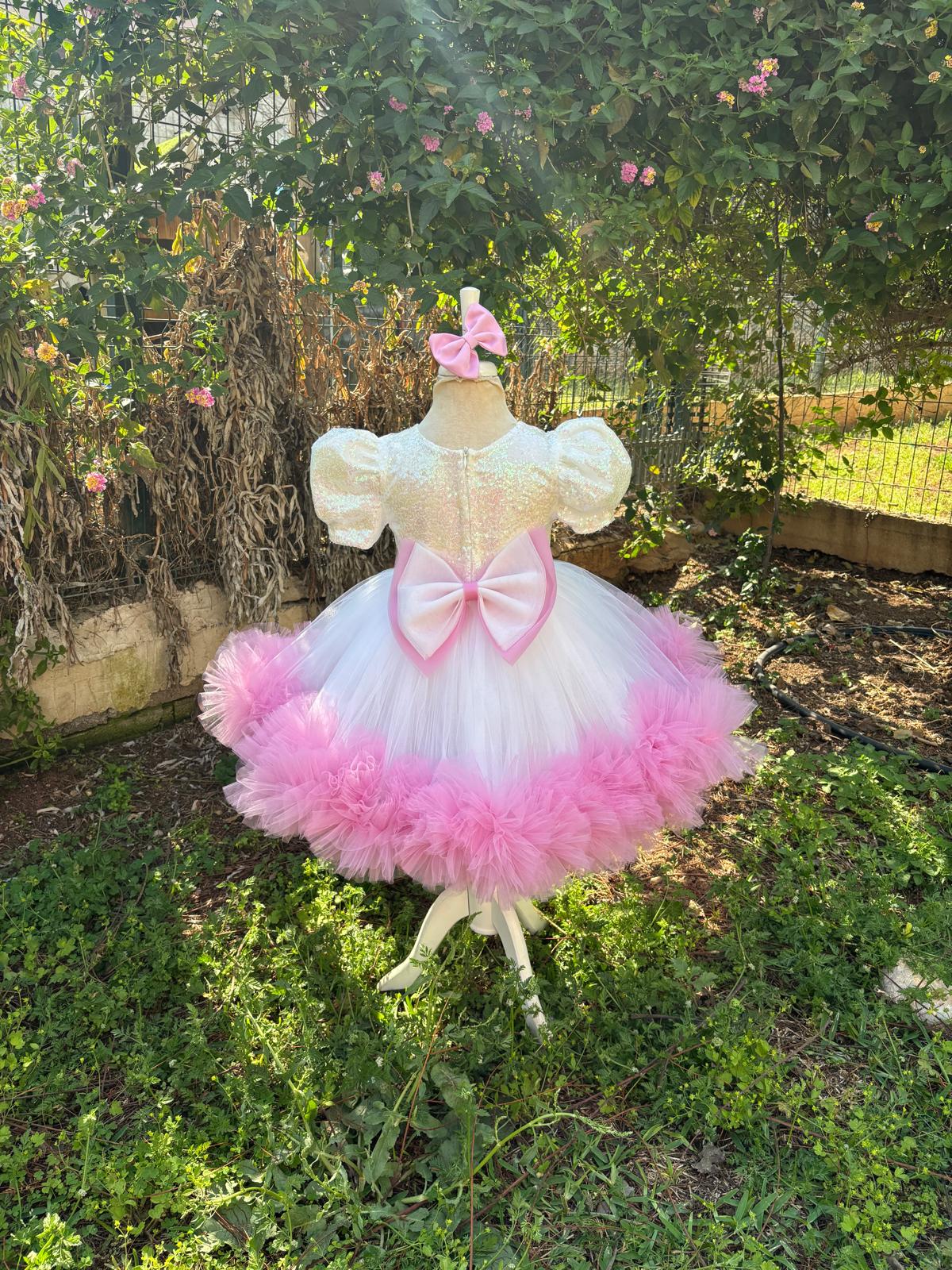 Barbie Kız Çocuk Abiye - Bebek Doğum Günü Elbisesi - ipeqakids