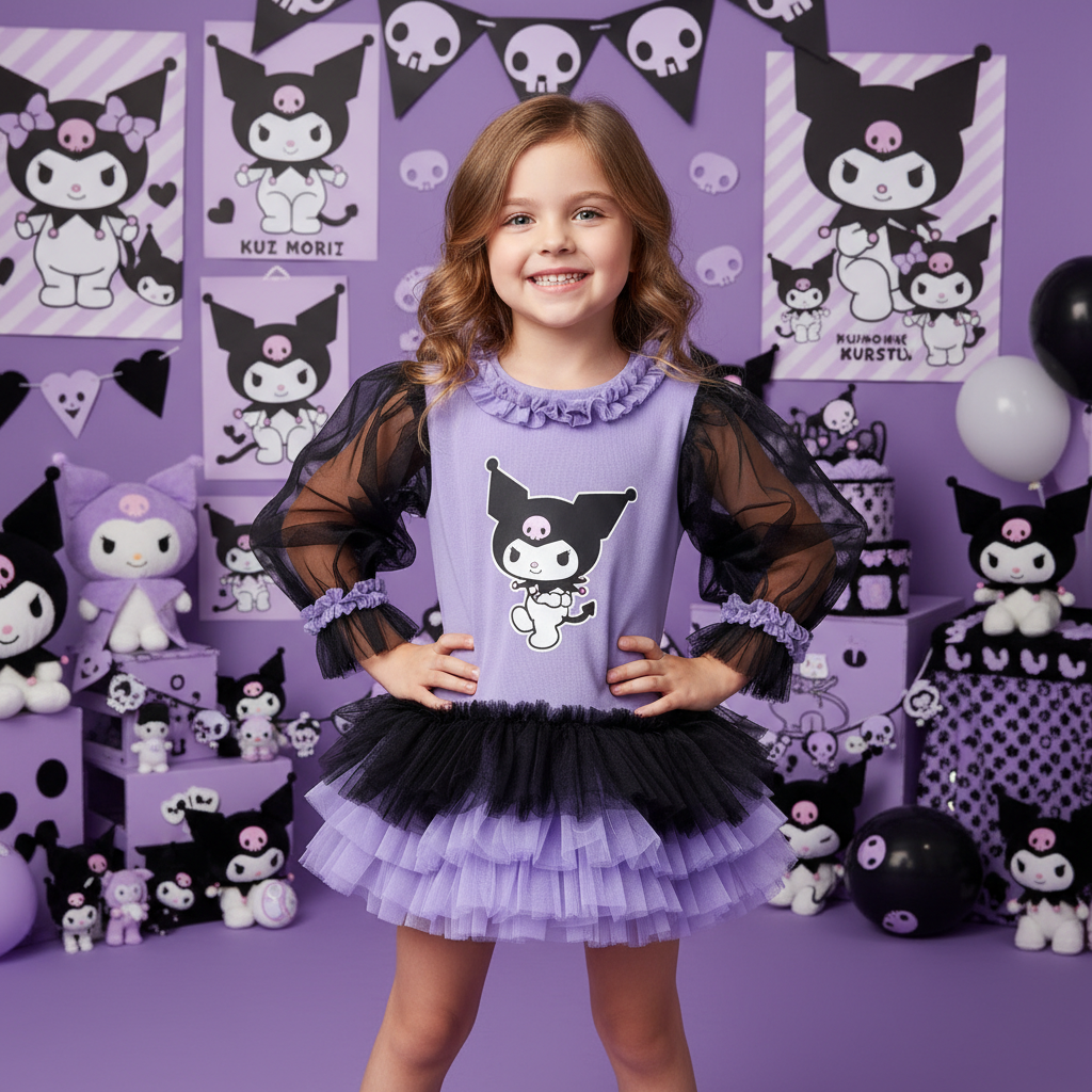 Kuromi Kız Çocuk Elbisesi - ipeqakids