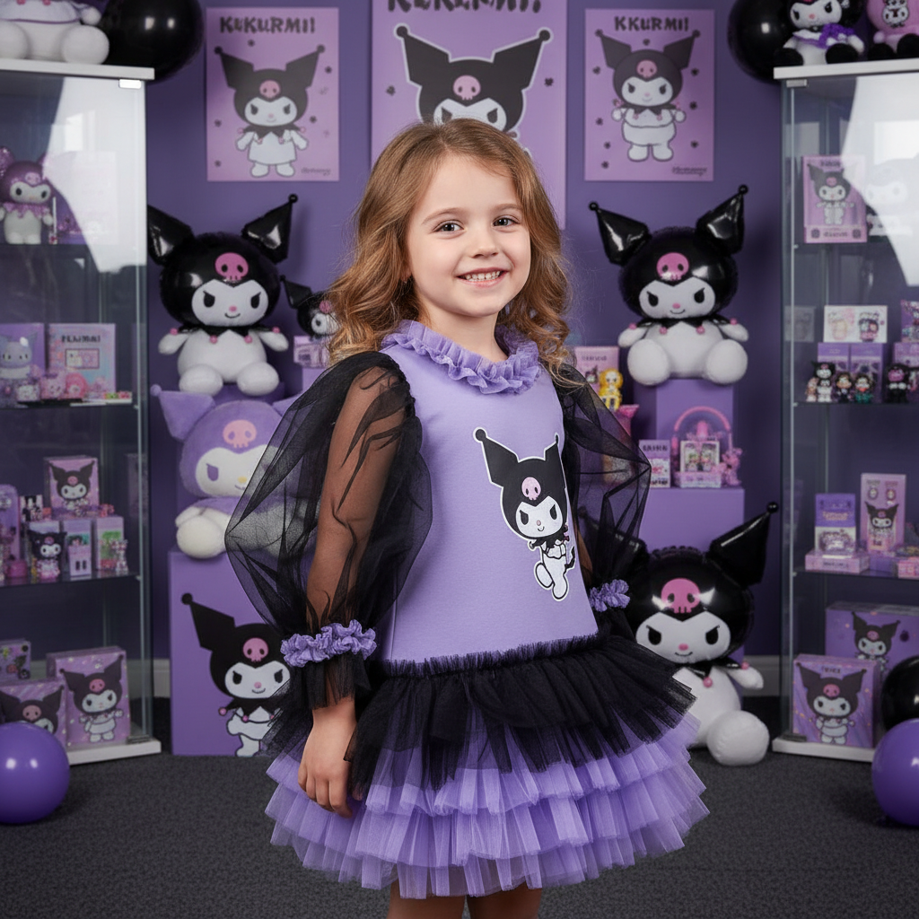 Kuromi Kız Çocuk Elbisesi - ipeqakids