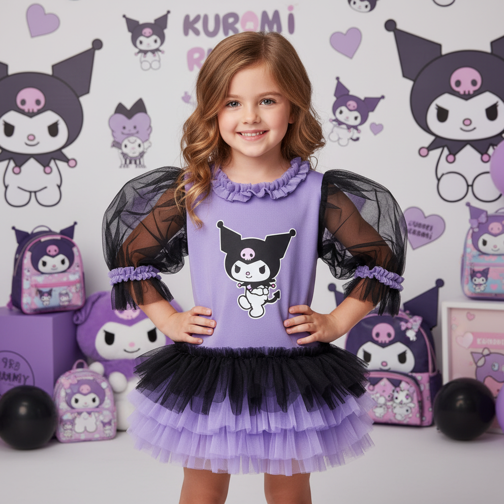 Kuromi Kız Çocuk Elbisesi - ipeqakids