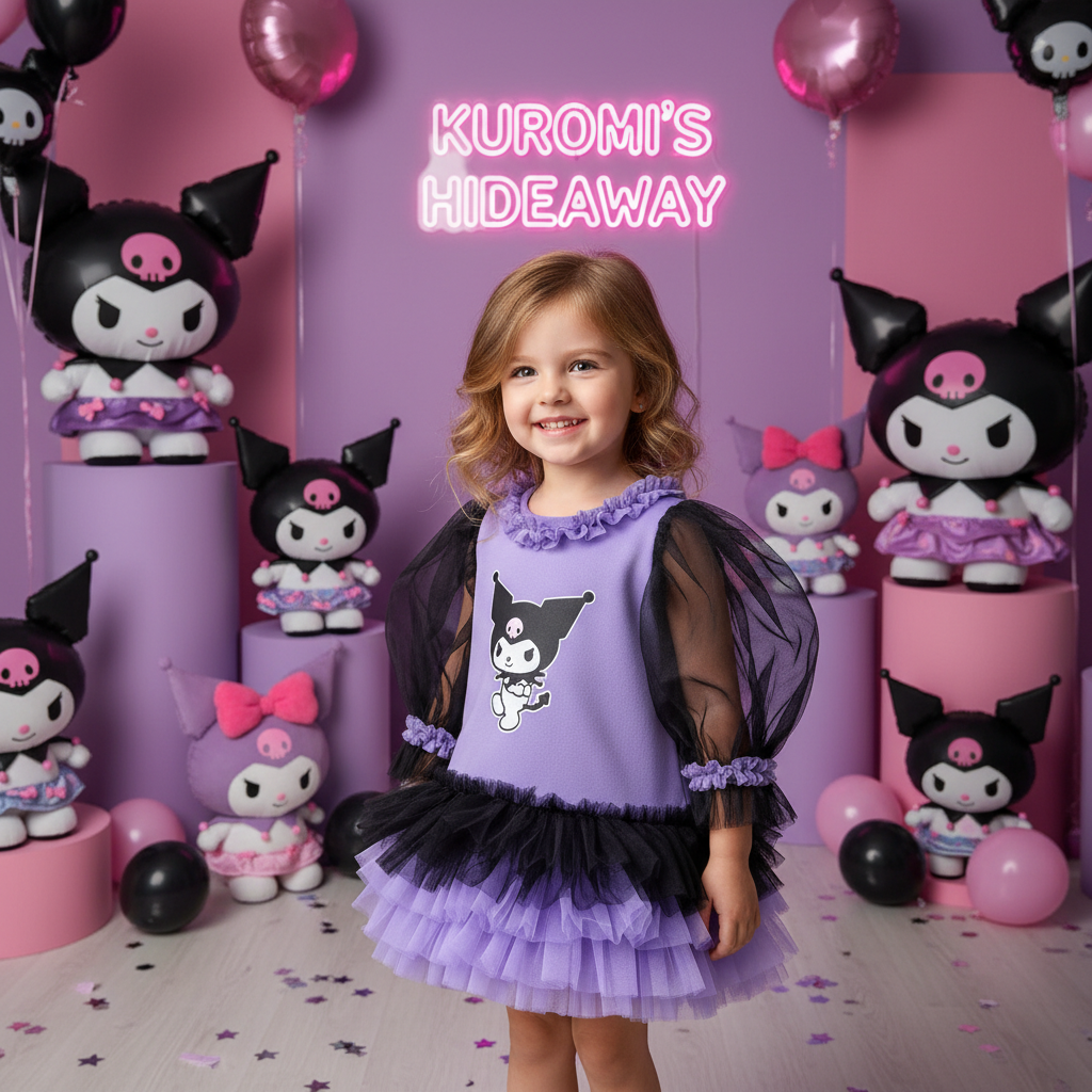 Kuromi Kız Çocuk Elbisesi - ipeqakids