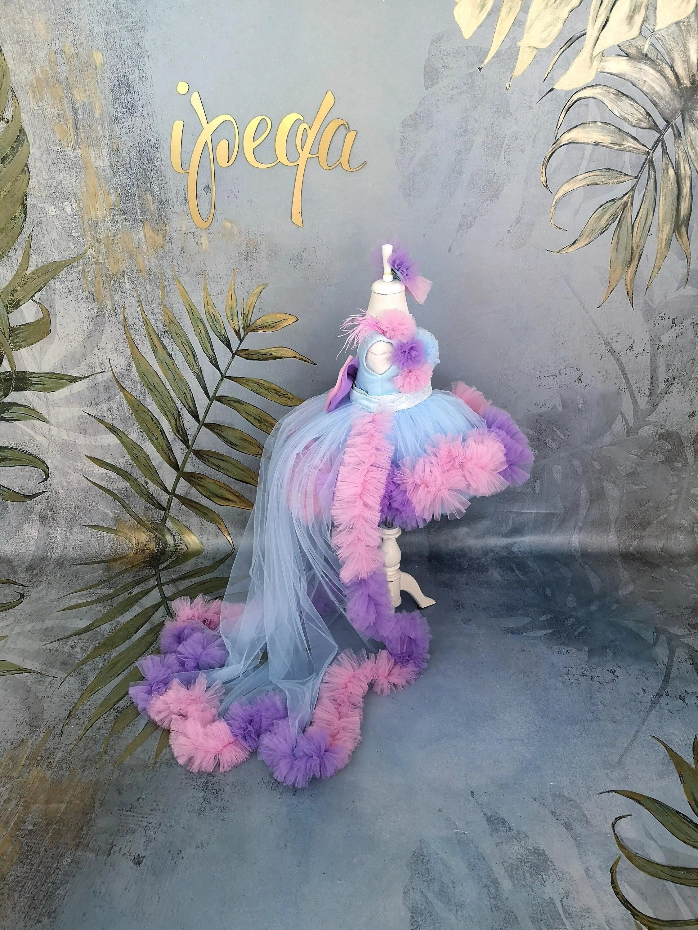 Deniz Kızı Konsept Kız Çocuk Elbisesi - Bebek Doğum Günü Abiye - İpeqakids