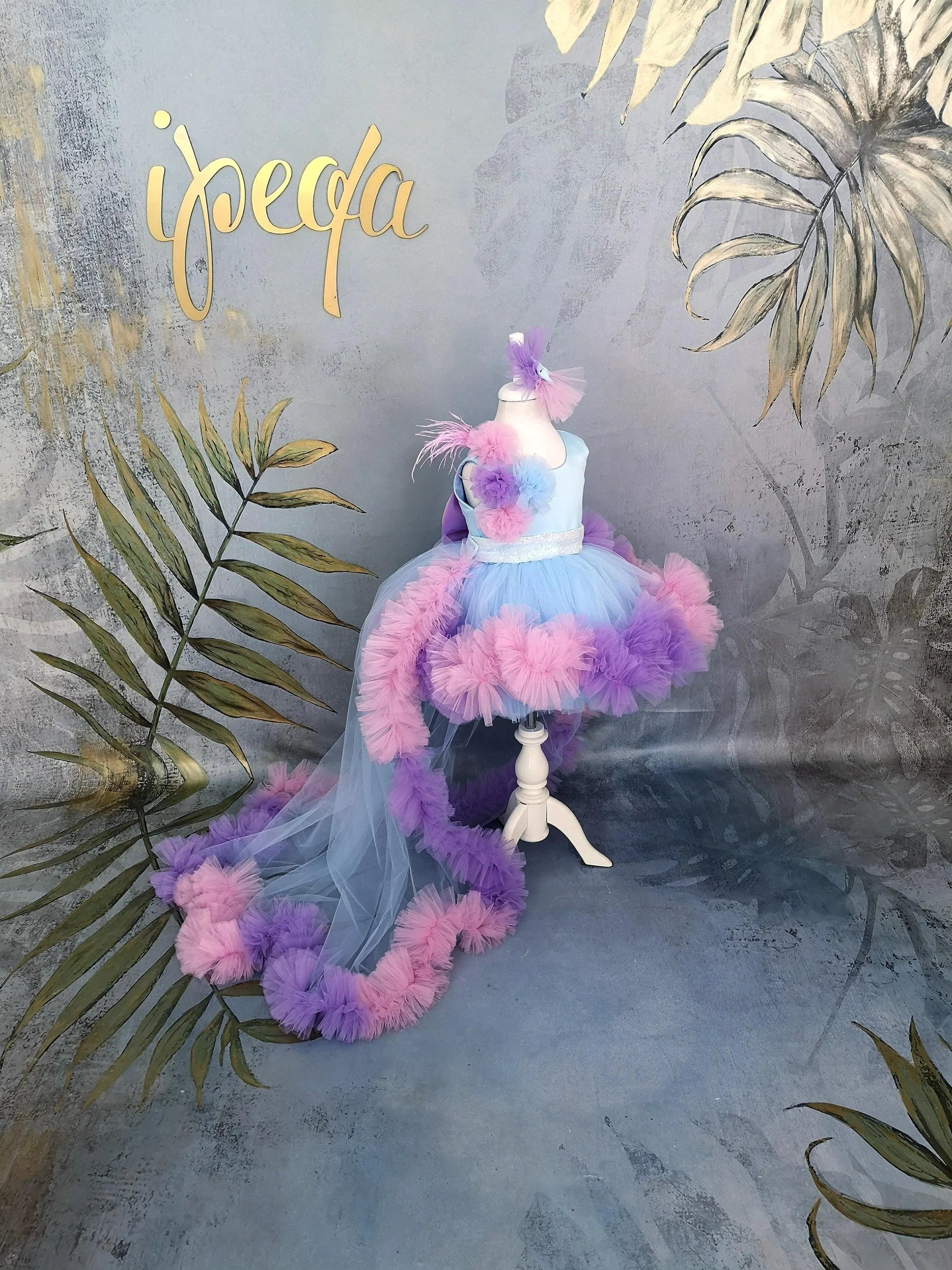 Deniz Kızı Konsept Kız Çocuk Elbisesi - Bebek Doğum Günü Abiye - İpeqakids