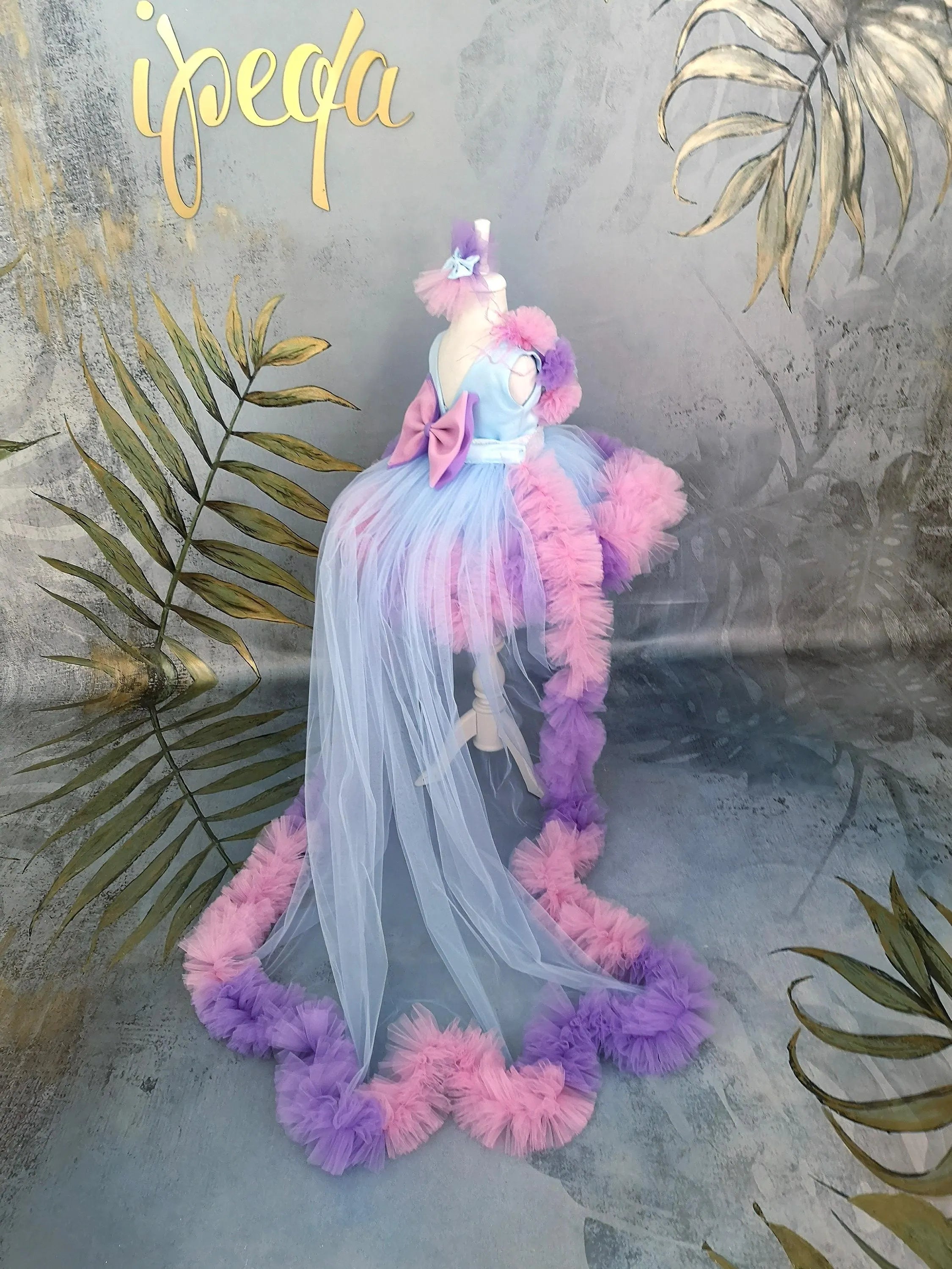 Deniz Kızı Konsept Kız Çocuk Elbisesi - Bebek Doğum Günü Abiye - İpeqakids