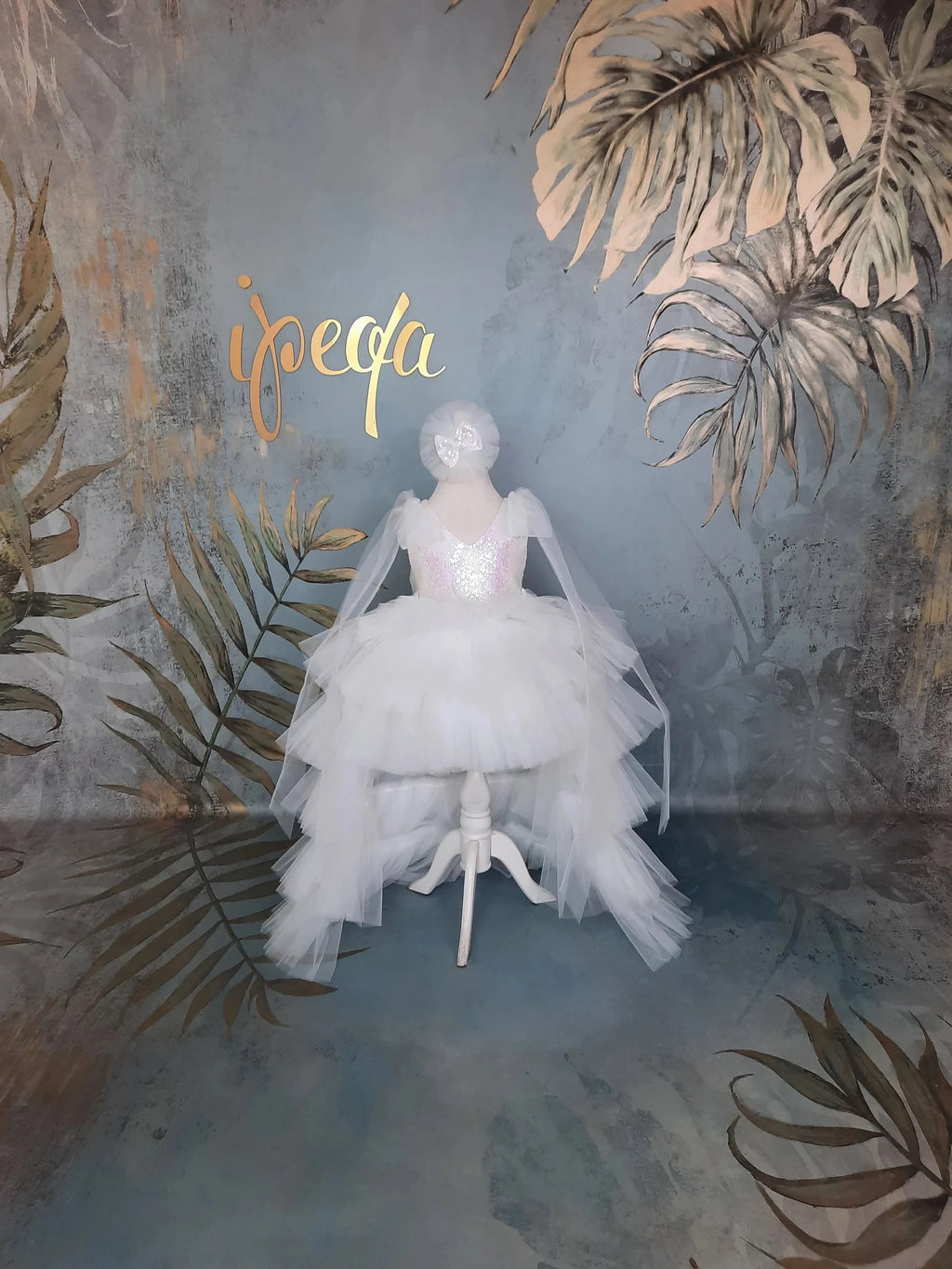 Beyaz Kız Çocuk Düğün Elbisesi - Bebek Abiye - ipeqakids – kız çocuk elbisesi