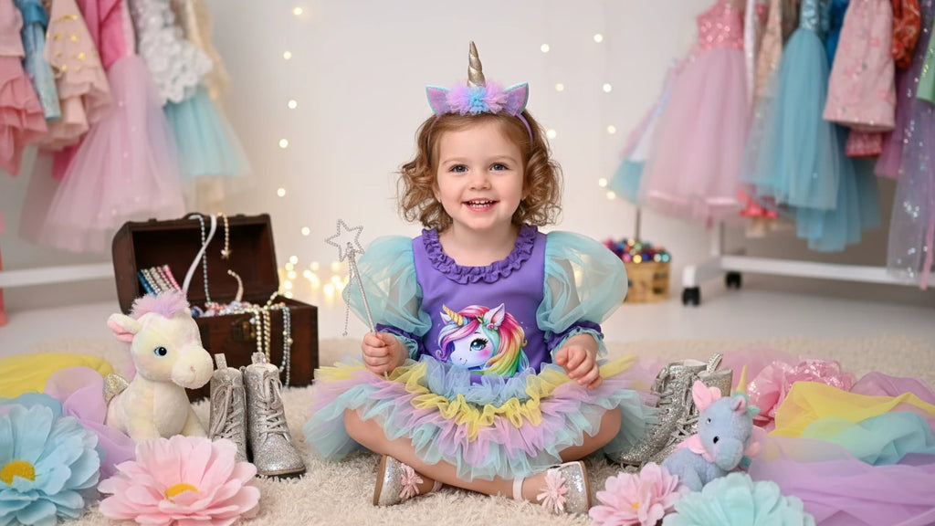 Unicorn Kız Çocuk Elbisesi - ipeqakids – kız çocuk elbisesi