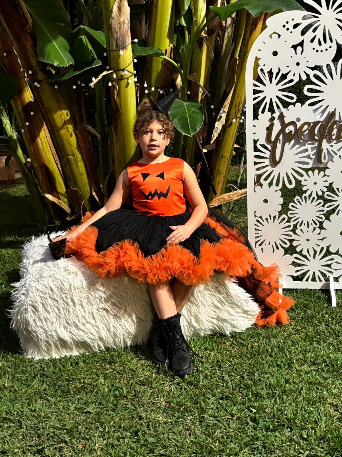 Cadılar Bayramı Balkabağı Kız Çocuk Kostüm - Bebek Doğum Günü Elbisesi - ipeqakids – kız çocuk elbisesi