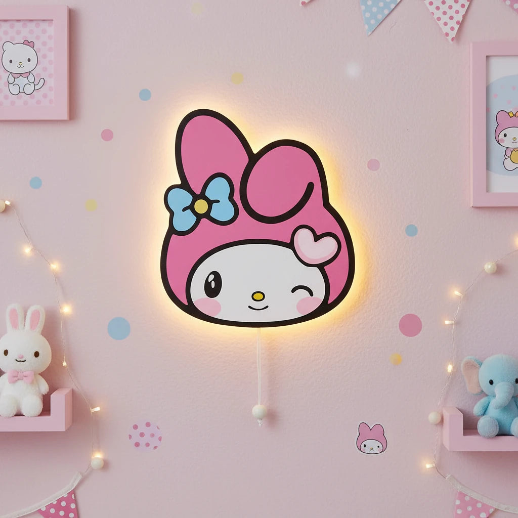 Melody Pilli Led Işıklı Bebek Odası Ahşap Duvar Dekoru - Gece Lambası – kız çocuk elbisesi