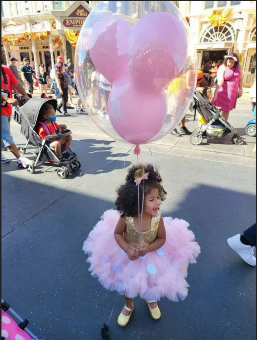 Kız Çocuk Purda Altın Minnie Mouse Kostümü TAÇ DAHİL - Çocuk Abiye Elbise -ipeqakids   – kız çocuk elbisesi