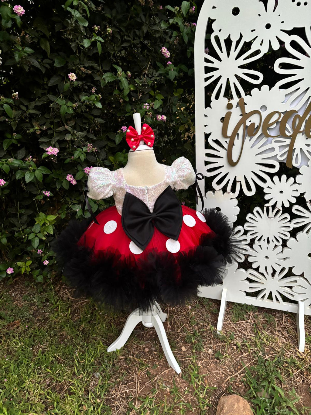 Minnie Mouse Kız Çocuk Kostümü - Bebek Doğum Günü Elbisesi - ipeqakids – kız çocuk elbisesi
