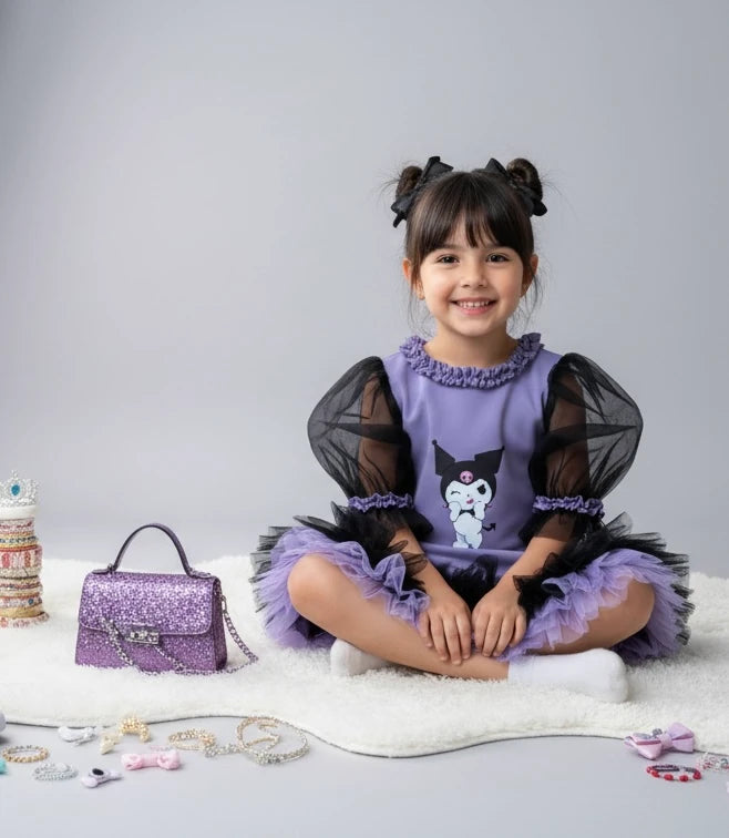 Kuromi Kız Çocuk Elbisesi - ipeqakids – kız çocuk elbisesi