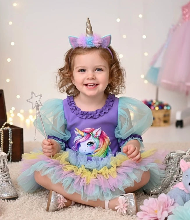 Unicorn Kız Çocuk Elbisesi - ipeqakids – kız çocuk elbisesi
