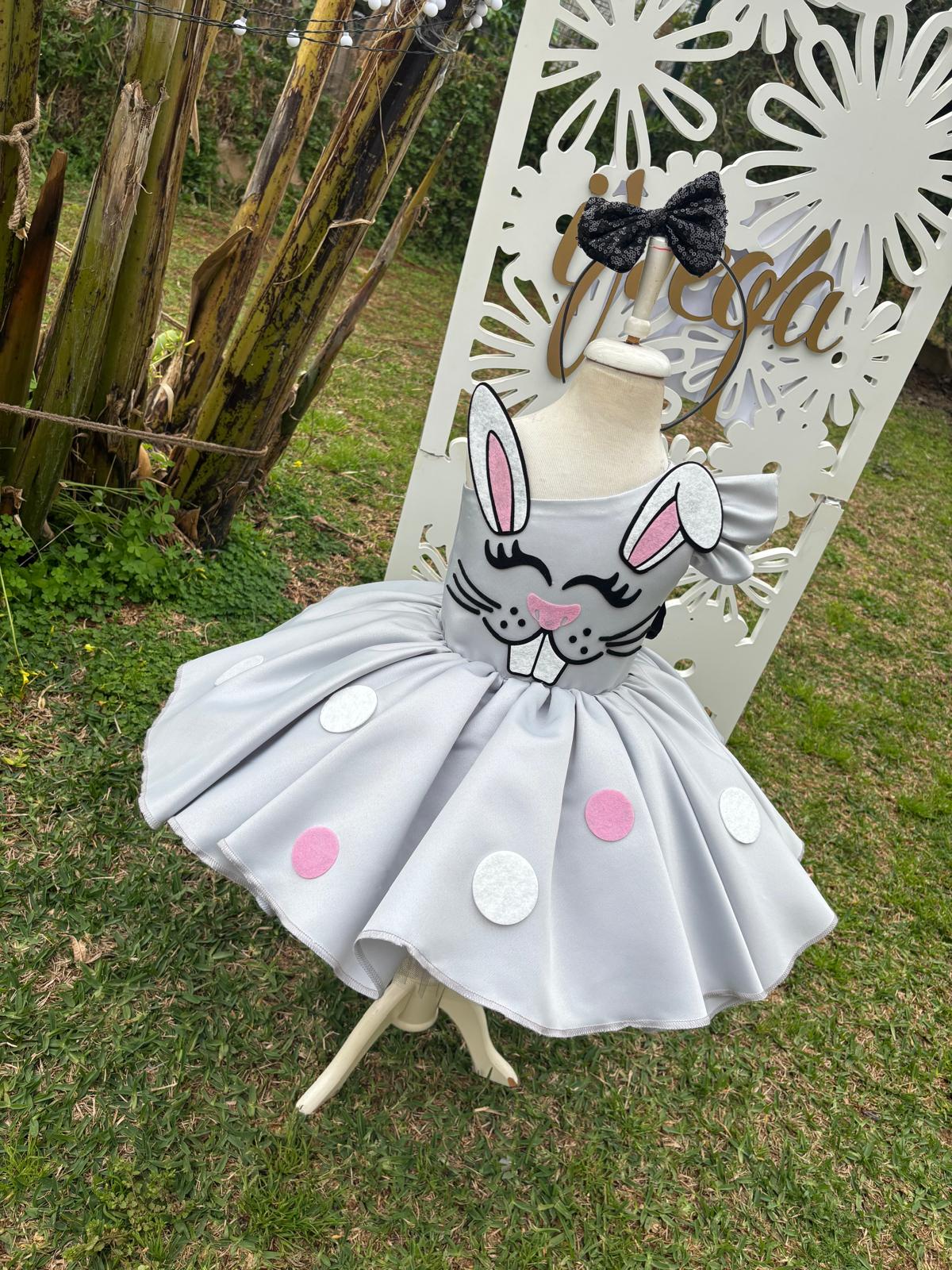 Tavşanlı Kız Çocuk Abiye - Bebek Parti Kostümü - ipeqakids – kız çocuk elbisesi