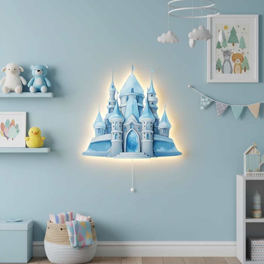 Elsa Şato Pilli Led Işıklı Bebek Odası Ahşap Duvar Dekoru - Gece Lambası – kız çocuk elbisesi