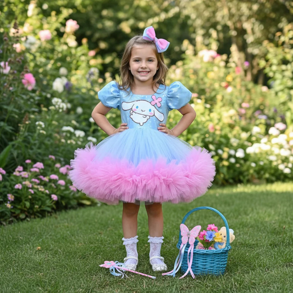 Cinnamoroll Kız Çocuk Abiye - Bebek Doğum Günü Elbisesi - ipeqakids – kız çocuk elbisesi