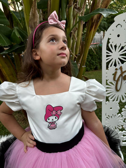 Melody Temalı Kız Çocuk Abiye - Bebek Doğum Günü Elbisesi - ipeqakids – kız çocuk elbisesi