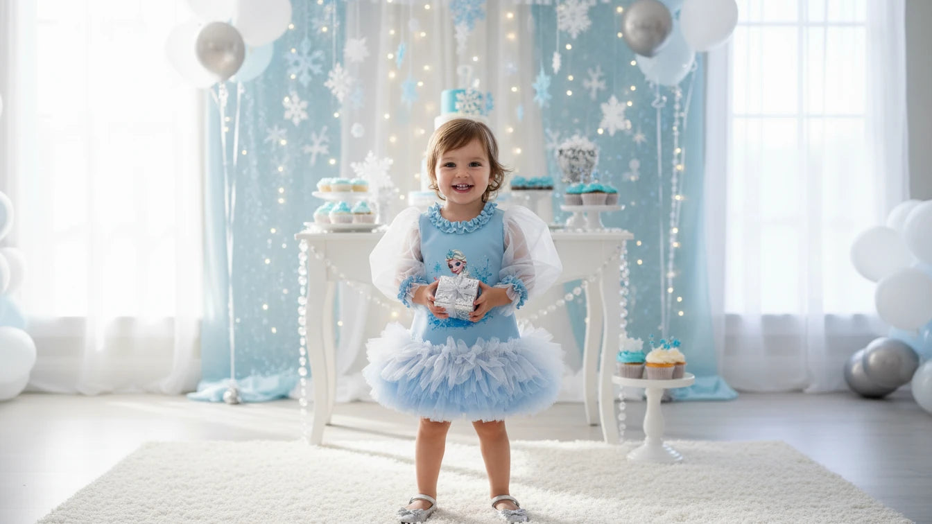 Elsa Temalı Kız Çocuk Elbisesi - ipeqakids – kız çocuk elbisesi