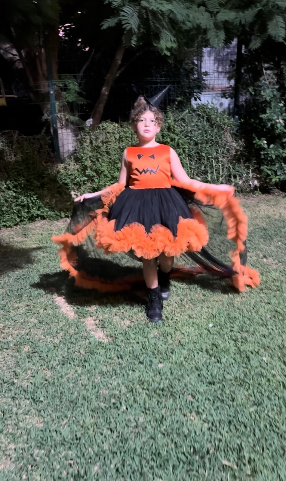 Cadılar Bayramı Balkabağı Kız Çocuk Kostüm - Bebek Doğum Günü Elbisesi - ipeqakids – kız çocuk elbisesi