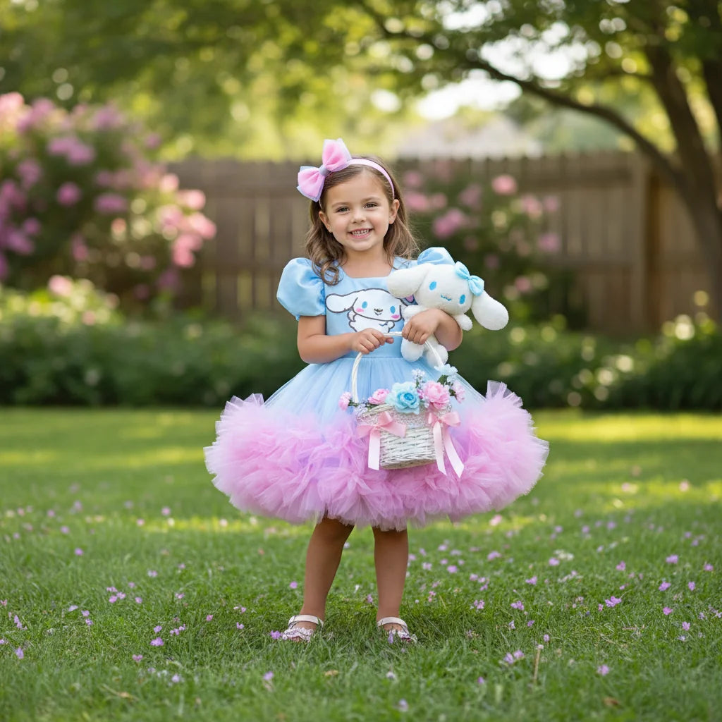 Cinnamoroll Kız Çocuk Abiye - Bebek Doğum Günü Elbisesi - ipeqakids – kız çocuk elbisesi