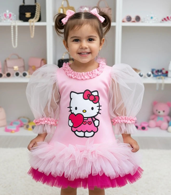 Hello Kitty Kız Çocuk Elbisesi - ipeqakids – kız çocuk elbisesi