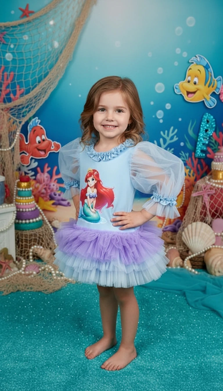 Ariel Denizkızı Kız Çocuk Elbisesi - ipeqakids – kız çocuk elbisesi