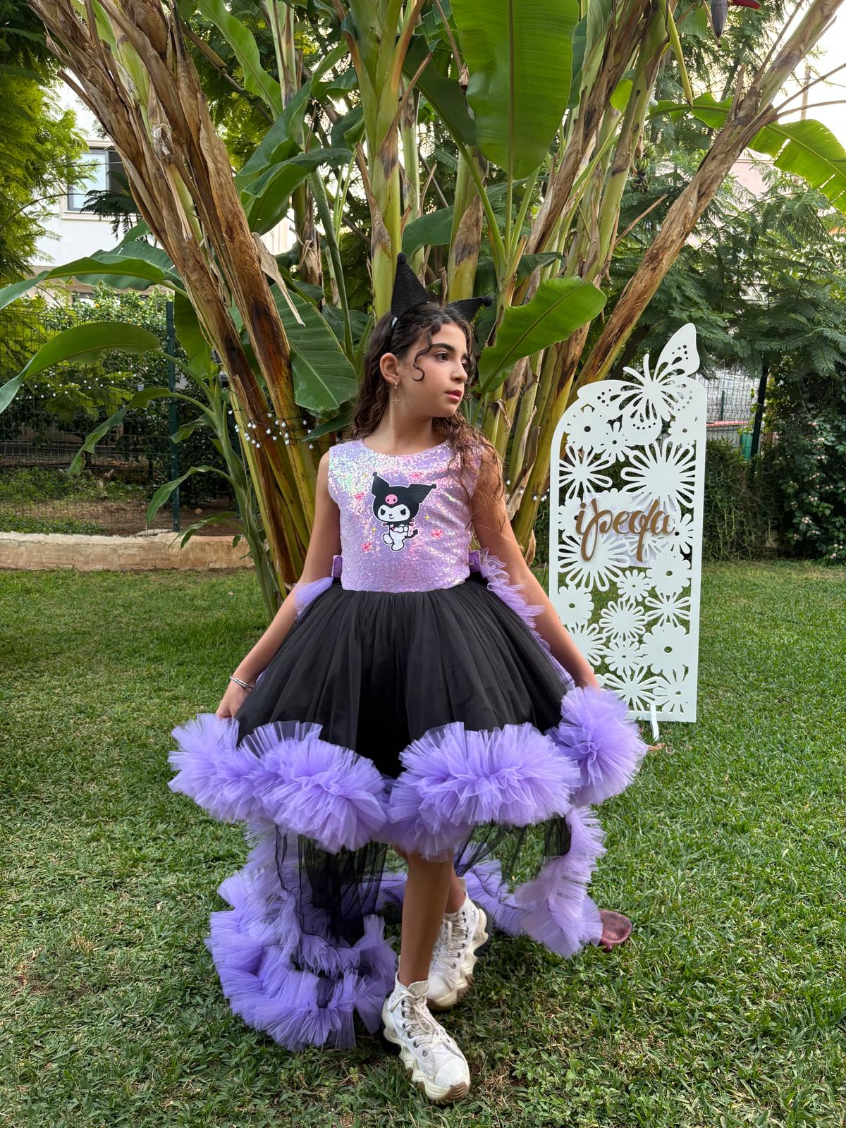 Kuromi Temalı Kız Çocuk Abiye - Bebek Doğum Günü Elbisesi - ipeqakids – kız çocuk elbisesi