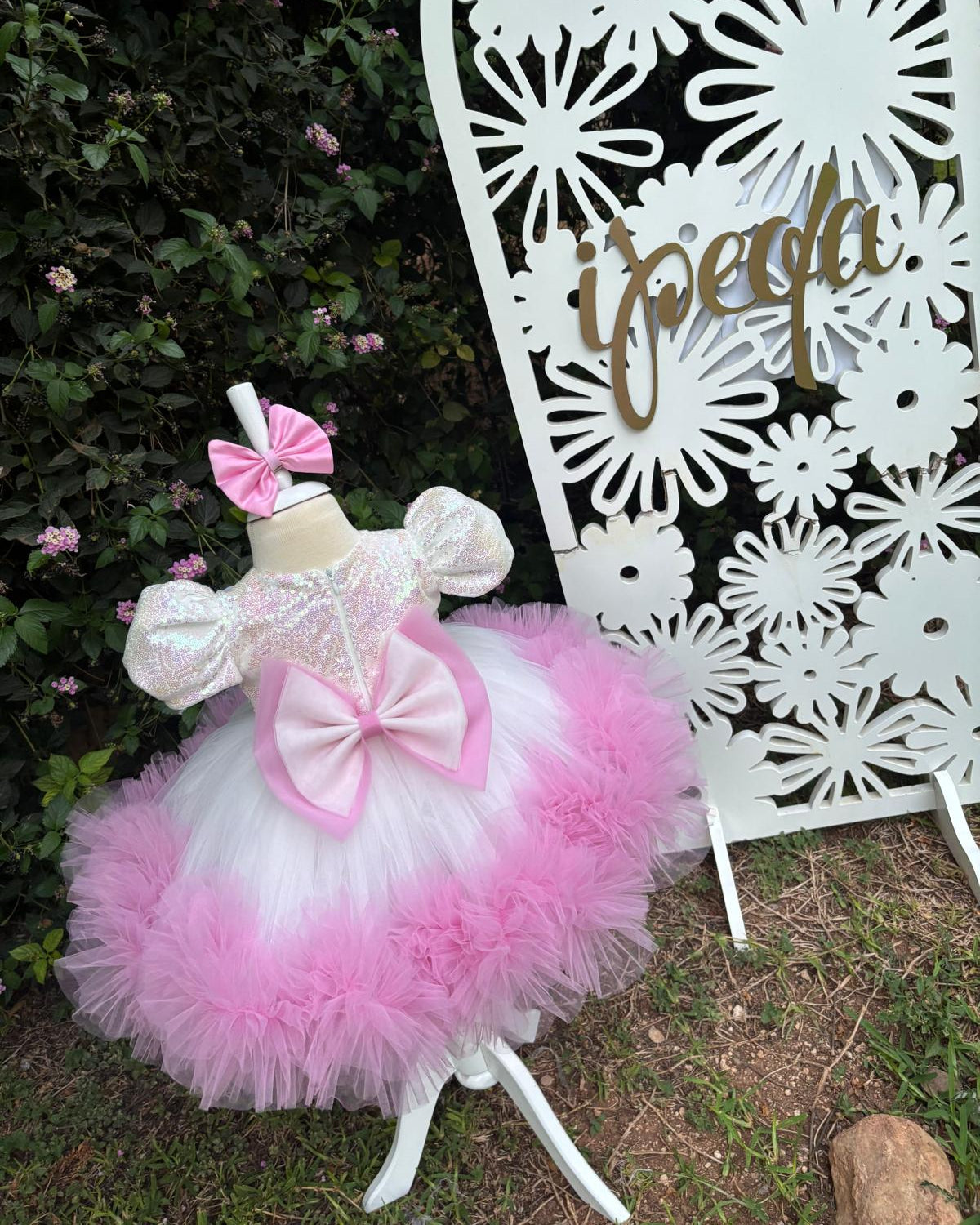 Pembe Cinnamoroll Kız Çocuk Abiye - Bebek Doğum Günü Elbisesi - ipeqakids – kız çocuk elbisesi
