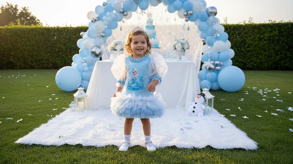 Elsa Temalı Kız Çocuk Elbisesi - ipeqakids – kız çocuk elbisesi