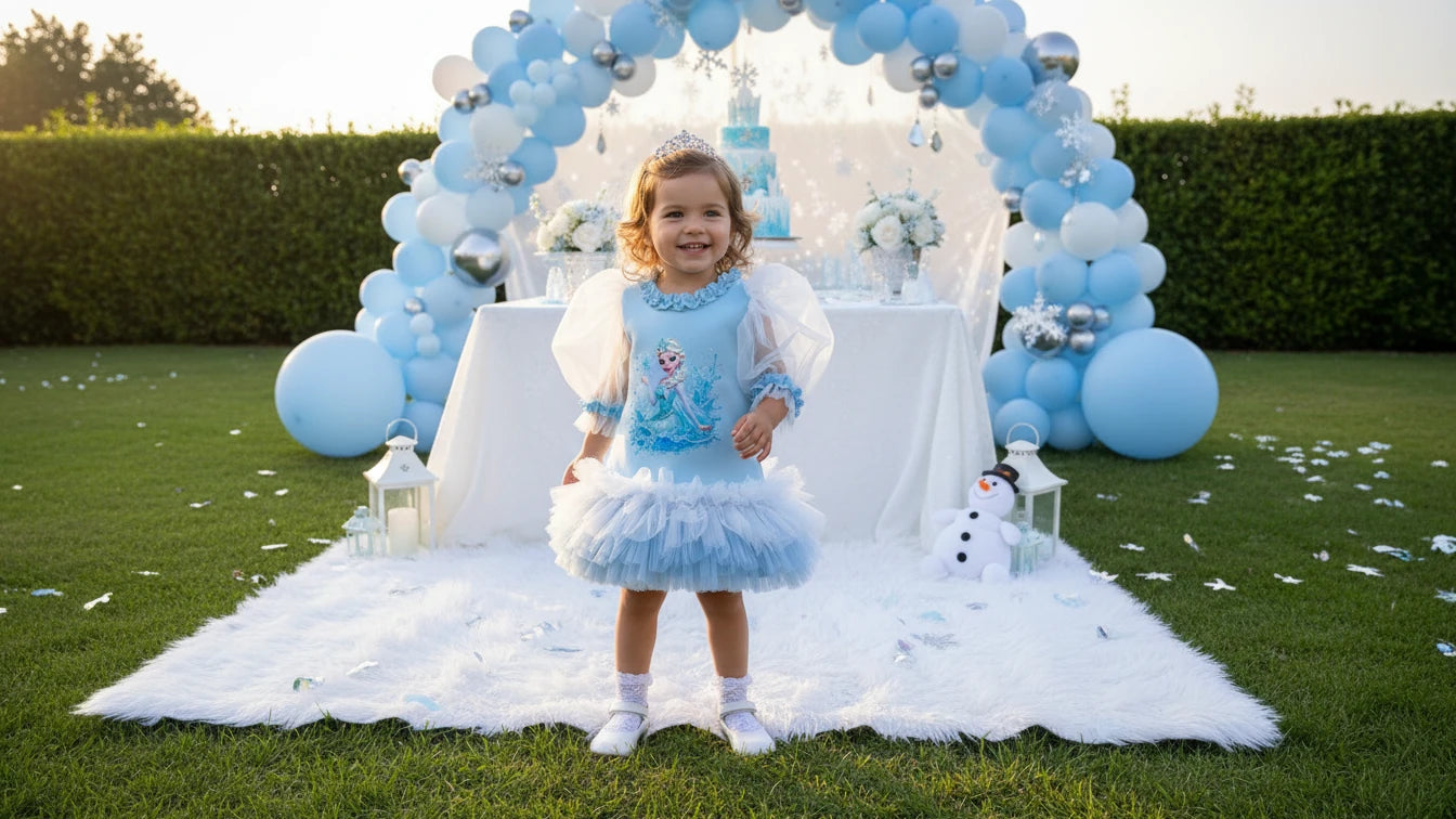 Elsa Temalı Kız Çocuk Elbisesi - ipeqakids – kız çocuk elbisesi