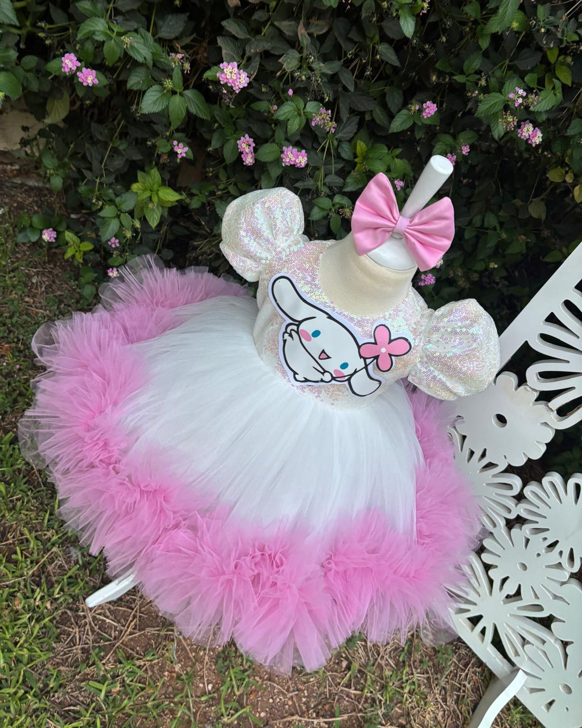 Pembe Cinnamoroll Kız Çocuk Abiye - Bebek Doğum Günü Elbisesi - ipeqakids – kız çocuk elbisesi