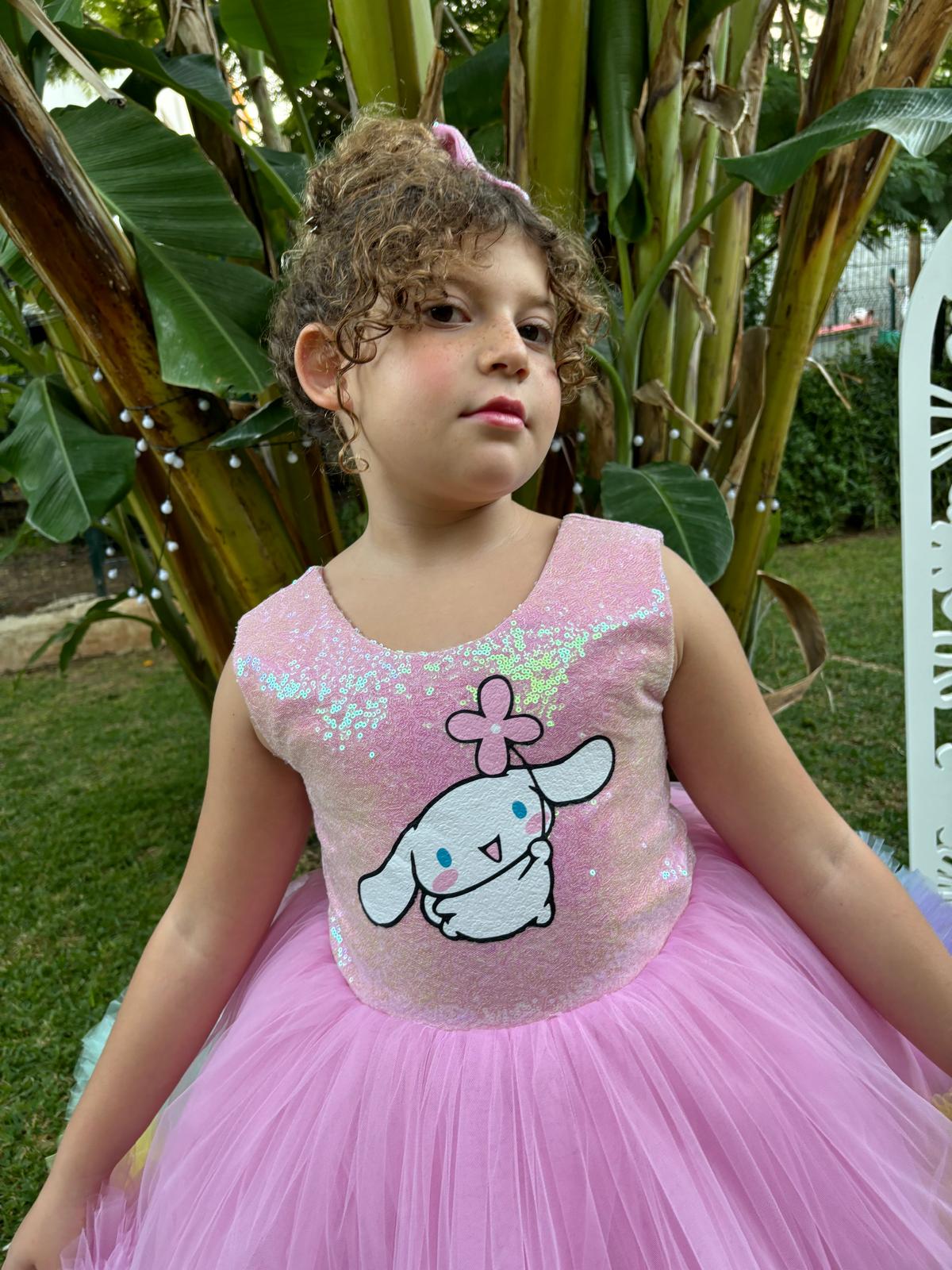 Cinnamoroll Temalı Kız Çocuk Abiye - Bebek Doğum Günü Elbisesi - ipeqakids – kız çocuk elbisesi