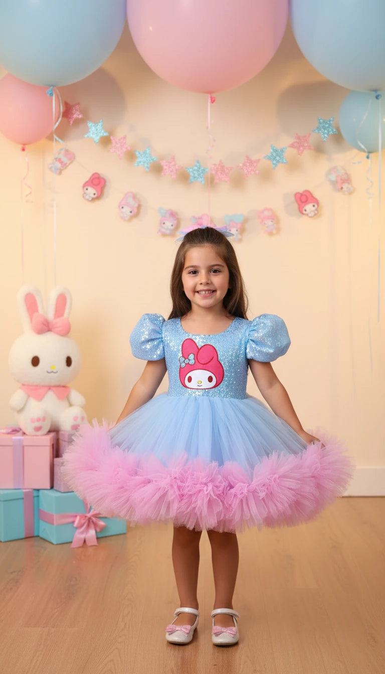 My Melody Kız Çocuk Abiye - Bebek Doğum Günü Elbisesi - ipeqakids – kız çocuk elbisesi