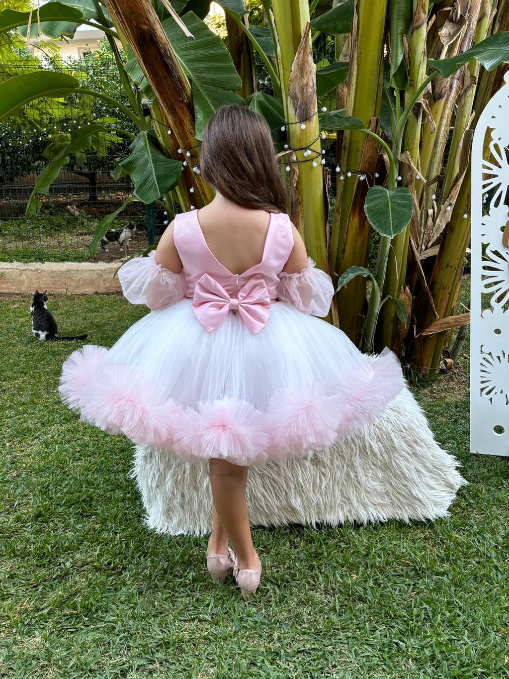 Barbie Temalı Kız Çocuk Abiye - Bebek Doğum Günü Elbisesi - ipeqakids – kız çocuk elbisesi