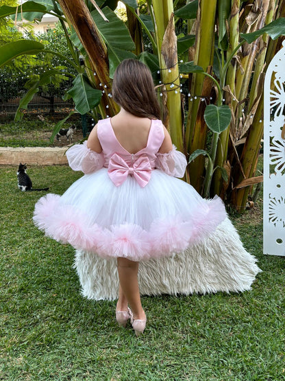 Barbie Temalı Kız Çocuk Abiye - Bebek Doğum Günü Elbisesi - ipeqakids – kız çocuk elbisesi