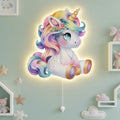 Unicorn Pilli Led Işıklı Bebek Odası Ahşap Duvar Dekoru - Gece Lambası – kız çocuk elbisesi