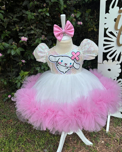 Pembe Cinnamoroll Kız Çocuk Abiye - Bebek Doğum Günü Elbisesi - ipeqakids – kız çocuk elbisesi