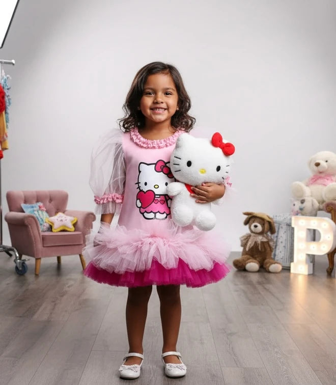 Hello Kitty Kız Çocuk Elbisesi - ipeqakids – kız çocuk elbisesi